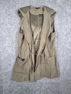 Staccato Women's Sleeveless Hooded Vest Olive Size L